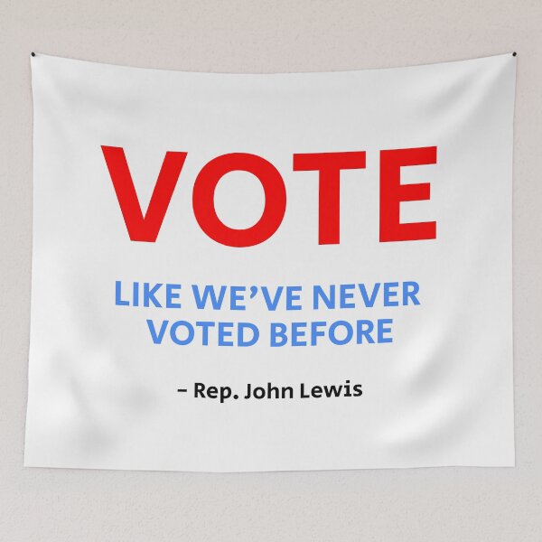 Item preview, VOTE like we've never voted before - Rep John Lewis designed and sold by Inspirationmotivation.