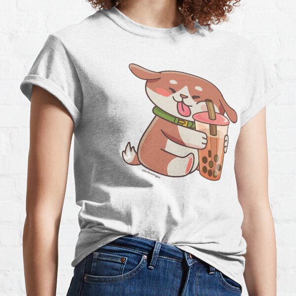 Cute Dog Boba Artwork Classic T-Shirt