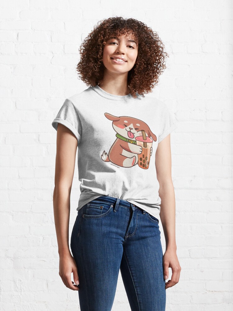 Alternate view of Cute Dog Boba Artwork Classic T-Shirt