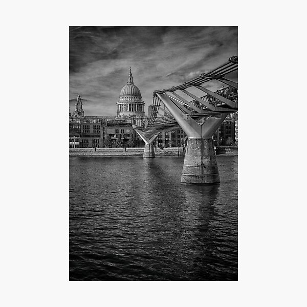 St Paul's Cathedral and the Millennium Bridge Photographic Print