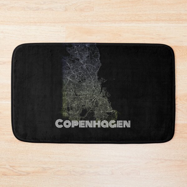 Item preview, copanhagen city road map black and white artistic simple , complex  designed and sold by rashadat.