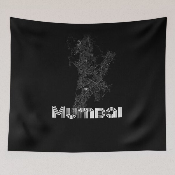 Item preview, mumbai city road map black and white artistic simple , complex  designed and sold by rashadat.