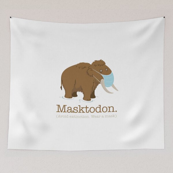 Item preview, Masktodon - Mastodon Wearing Mask designed and sold by tanimator.