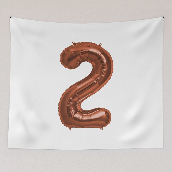 Item preview, Two Number 2 Metallic Copper Mylar Foil Helium Balloon for Two Year Old Toddler Birthday  designed and sold by Birthdates.