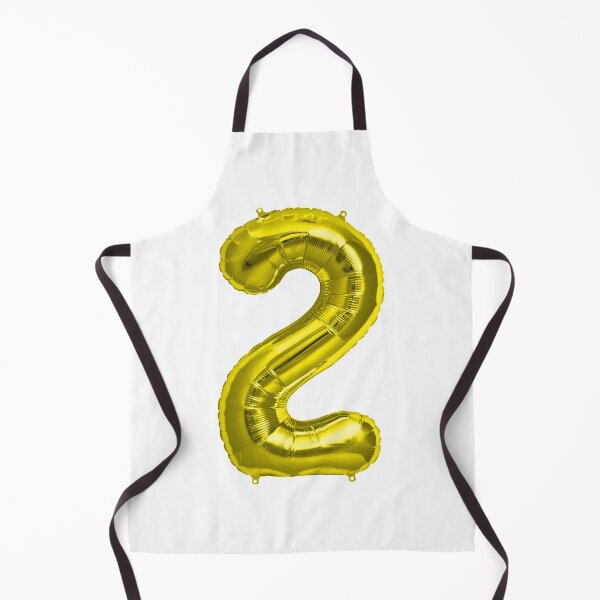 Item preview, Two Number 2 Metallic Yellow Gold Mylar Foil Helium Balloon for Two Year Old Toddler Birthday designed and sold by Birthdates.