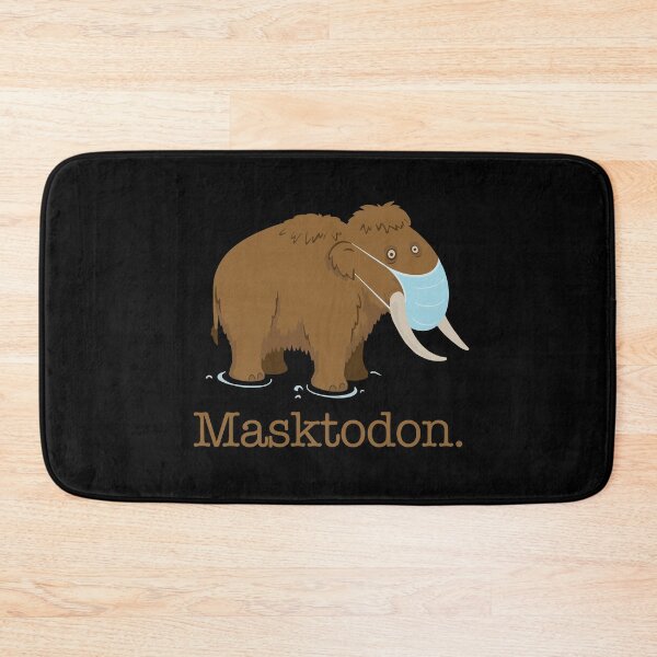 Item preview, Masktodon - Mastodon Wearing Mask - Dark Background designed and sold by tanimator.