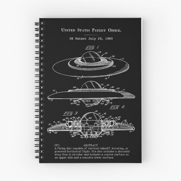Item preview, UFO, Flying saucer 1980 Real Patent Art designed and sold by thepatentstudio.
