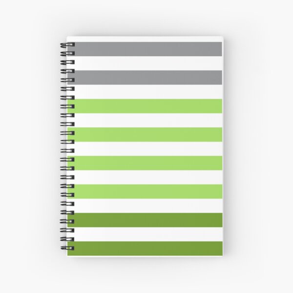 Stripes Gradient - Green Spiral Notebook
