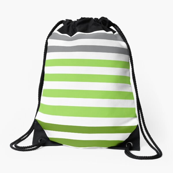 Stripes Gradient - Green Drawstring Bag