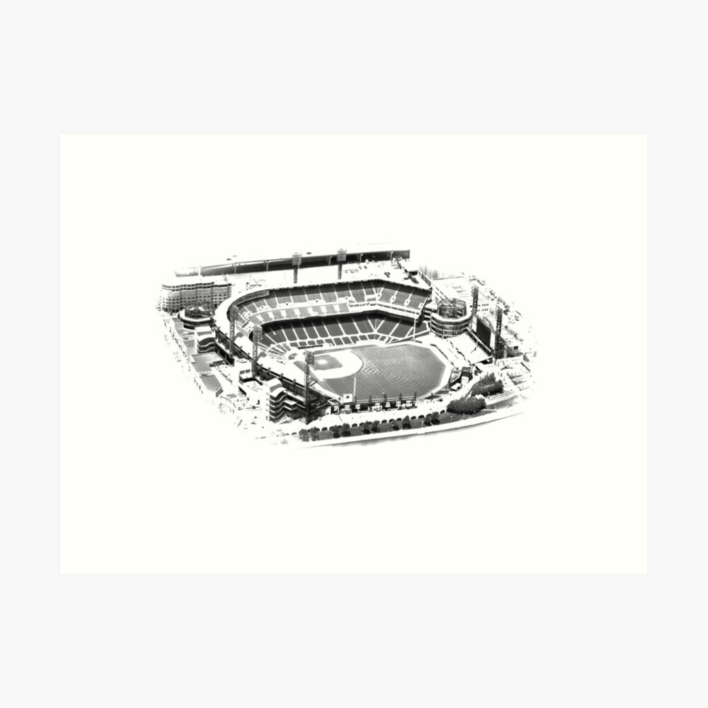 PNC Park Cartoon Aerial Poster for Sale by shutterrudder