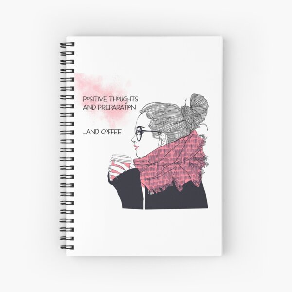 Positive Thoughts and Coffee - JW song gift Spiral Notebook