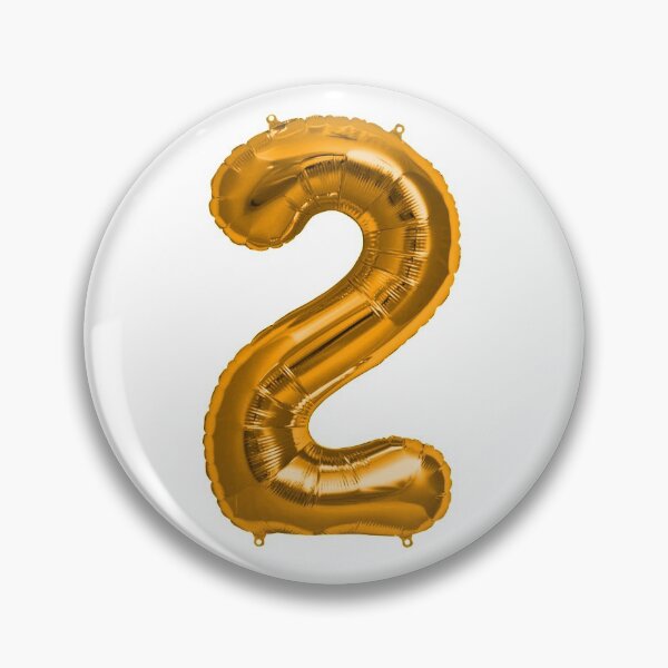Item preview, Two Number 2 Metallic Orange Mylar Foil Helium Balloon for Two Year Old Toddler Birthday  designed and sold by Birthdates.