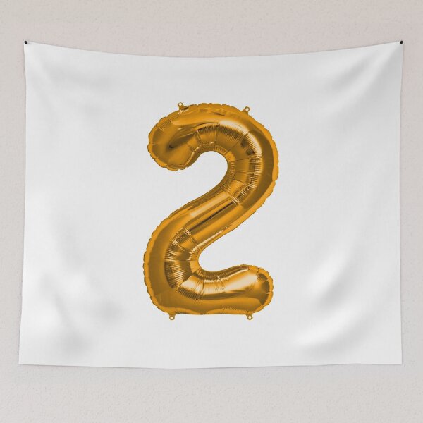 Item preview, Two Number 2 Metallic Orange Mylar Foil Helium Balloon for Two Year Old Toddler Birthday  designed and sold by Birthdates.