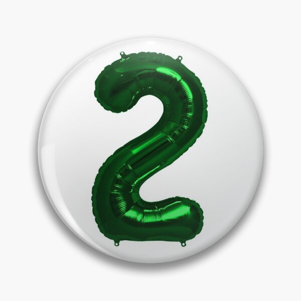 Item preview, Globo de helio de lámina de mylar verde metálico número 2 para cumpleaños de niños de dos años designed and sold by Birthdates.