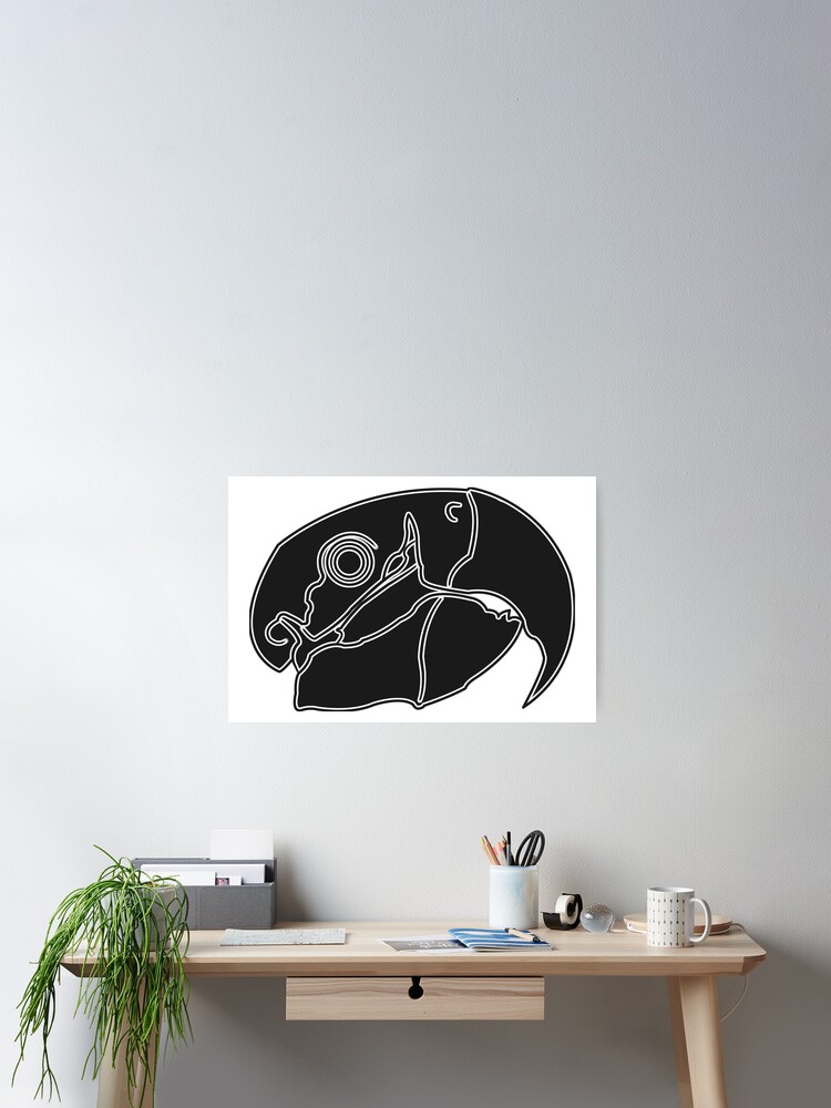 Thumbnail 2 of 3, Poster, Parrot Skull designed and sold by SpitsPixels.