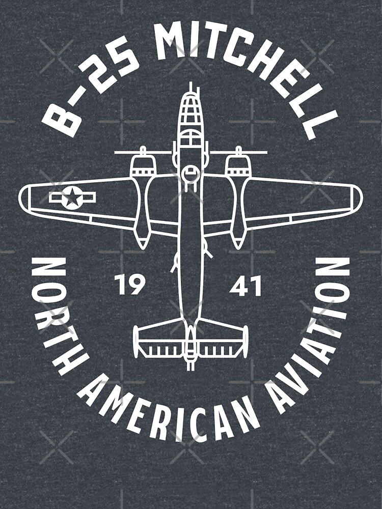 Thumbnail 7 of 7, Classic T-Shirt, B-25 Mitchell Emblem designed and sold by Aeronautdesign.