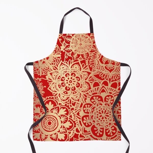 Item preview, Red and Gold Mandala Pattern designed and sold by Julie Erin Designs.
