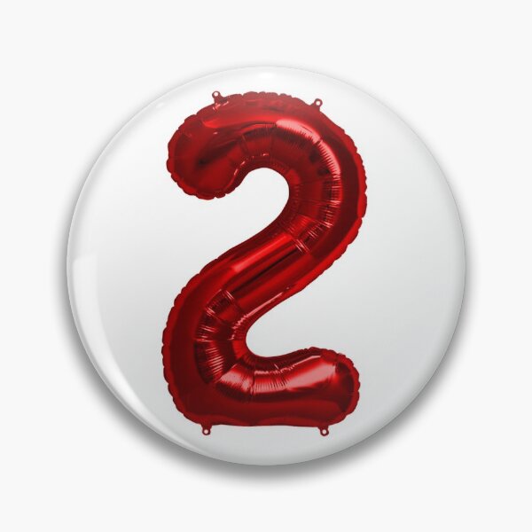 Item preview, Two Number 2 Metallic Bright Red Mylar Foil Helium Balloon for Two Year Old Toddler Birthday  designed and sold by Birthdates.