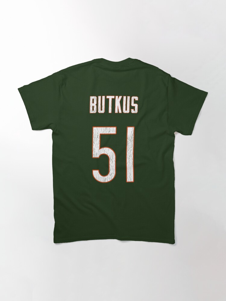 Dick Butkus Chicago Bears Men's Green St. Patrick's Day Name & Number  T-Shirt