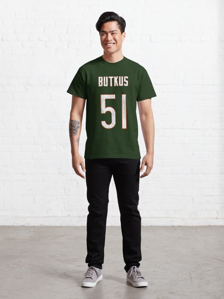 Dick Butkus Chicago Bears Men's Green St. Patrick's Day Name & Number  T-Shirt