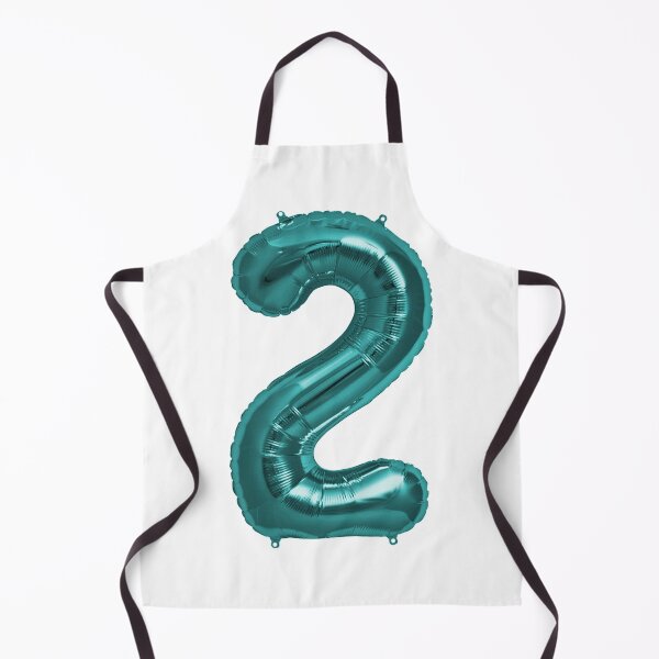 Item preview, Two Number 2 Metallic Aqua Blue Mylar Foil Helium Balloon for Two Year Old Toddler Birthday designed and sold by Birthdates.