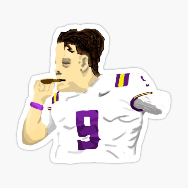 Joe Burrow smoking Cigars Canvas LSU shirt - Kingteeshop