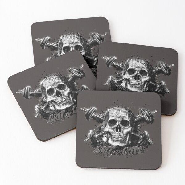 Item preview, Grit and Guts Skull Black and Grey designed and sold by Jarrod Vandenberg.