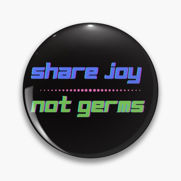 Item preview, Retro Style: Share Joy, Not Germs with Pink Dots designed and sold by LilWildflowers.
