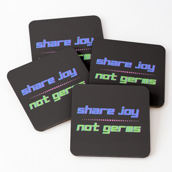 Item preview, Retro Style: Share Joy, Not Germs with Pink Dots designed and sold by LilWildflowers.