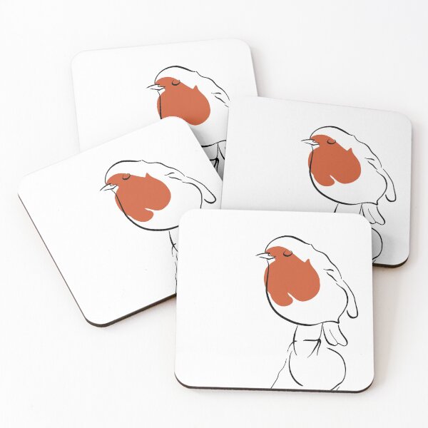 Item preview, Robin - line art minimalism - burnt orange designed and sold by ZartyDesigns.