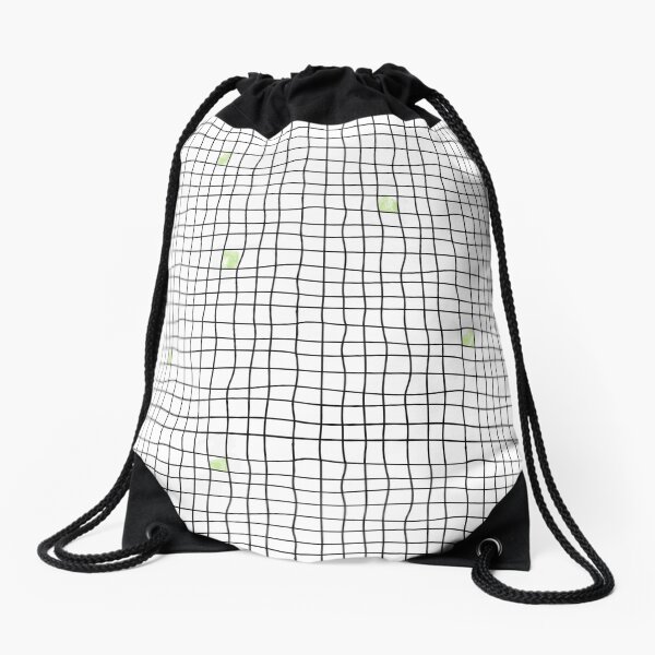 Carreaux - Green Drawstring Bag