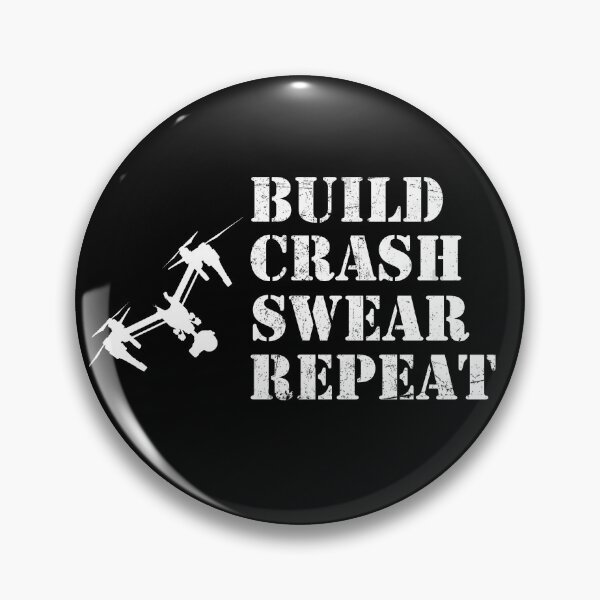 Item preview, Build Crash Swear Repeat - Drone Quadcopter Pilot Shirt designed and sold by JukeLox.