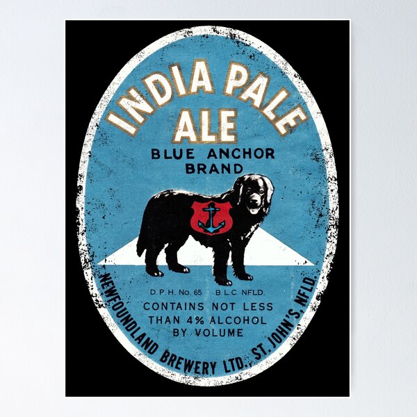 Item preview, Newfoundland Beer Label (Blue Anchor) designed and sold by Hollow-Horse.