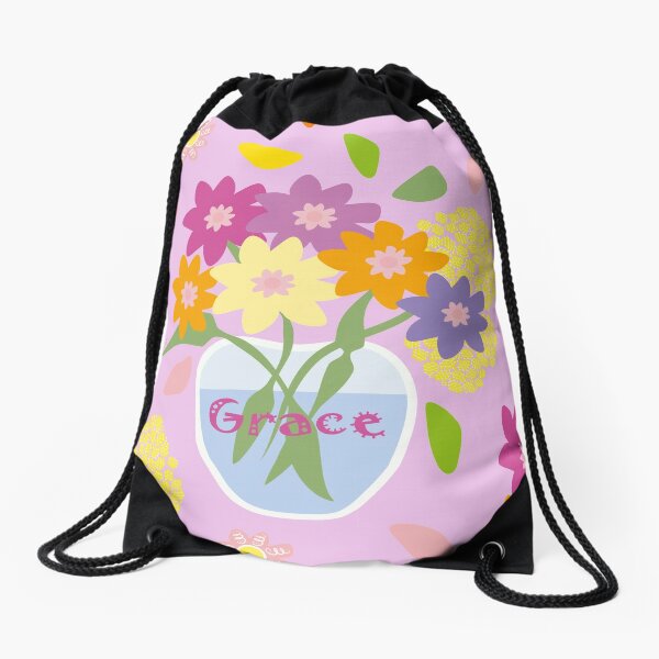 Flower PE Bag (Personalised) Drawstring Bag