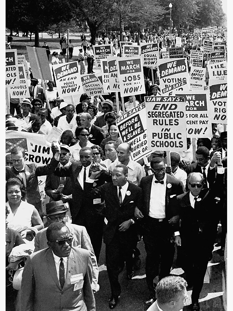 "MLK marching for equal rights, 60s" Sticker for Sale by BMed Redbubble