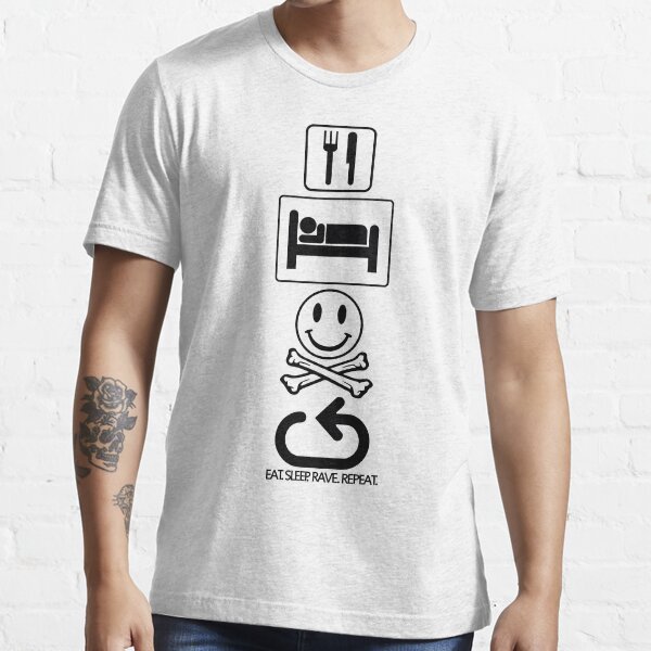 Eat. Sleep. Rave. Repeat. - Symbols Essential T-Shirt