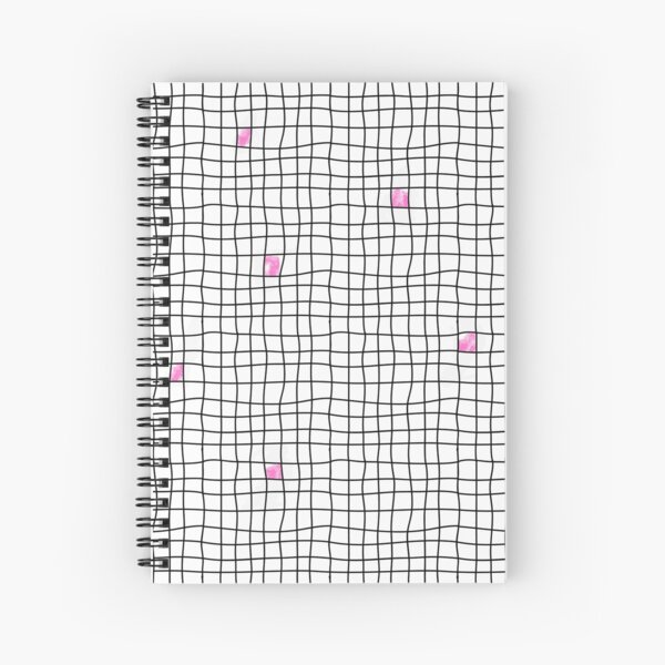 Carreaux - Pink Spiral Notebook
