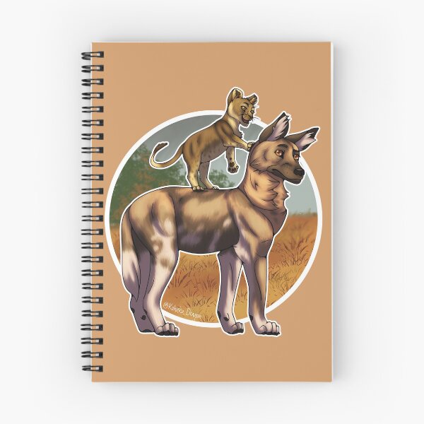 Item preview, Lion and African Wild Dog Friends designed and sold by TheKohakuDragon.