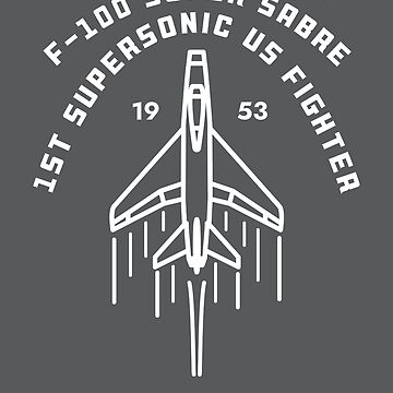 Artwork thumbnail, F-100 Super Sabre supersonic by Aeronautdesign