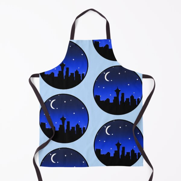 Item preview, Blue Ombré Seattle Skyline designed and sold by stickersbylaurt.