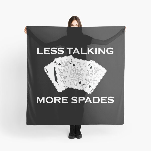 Item preview, Funny Less Talking More Spades Card Game print designed and sold by jakehughes2015.