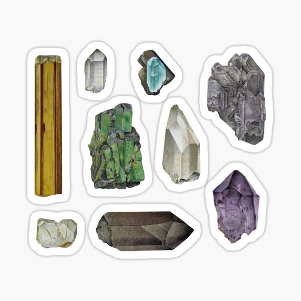 Crystal Stickers Pack Version 1 – Cosmic Geology Crystals