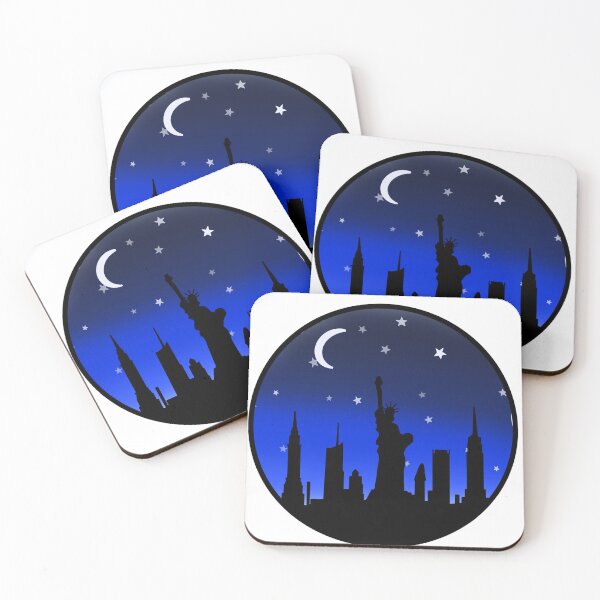 Item preview, Blue Ombré NYC Skyline designed and sold by stickersbylaurt.