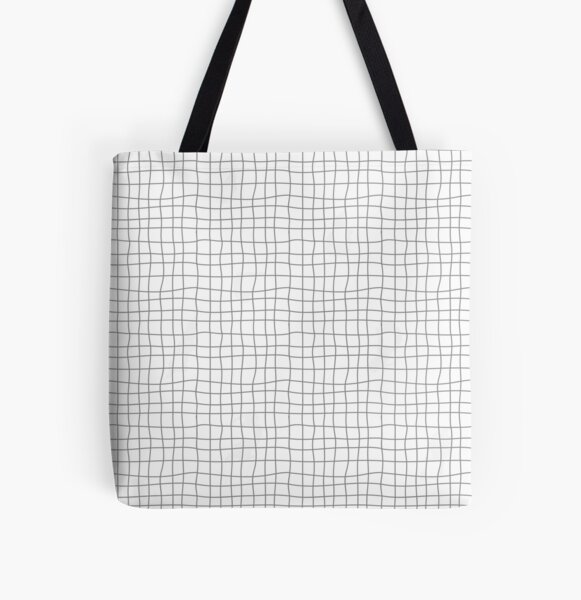 Carreaux - Grey All Over Print Tote Bag