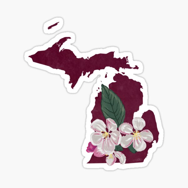 Item preview, Michigan Apple Blossom designed and sold by Lavenderbuttons.