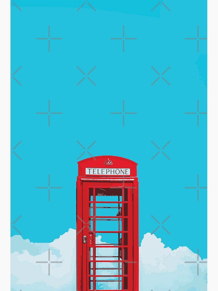 Disover Red Phone Booth / Box Premium Matte Vertical Poster