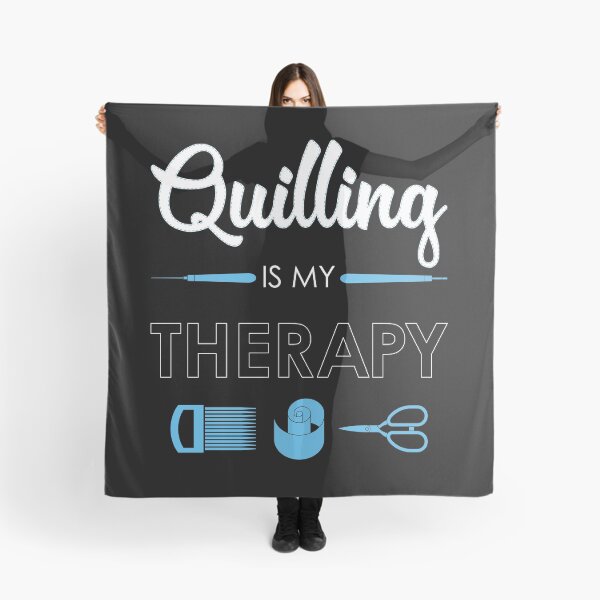 Item preview, Quilling Is My Therapy Funny Quiller Tools print designed and sold by jakehughes2015.