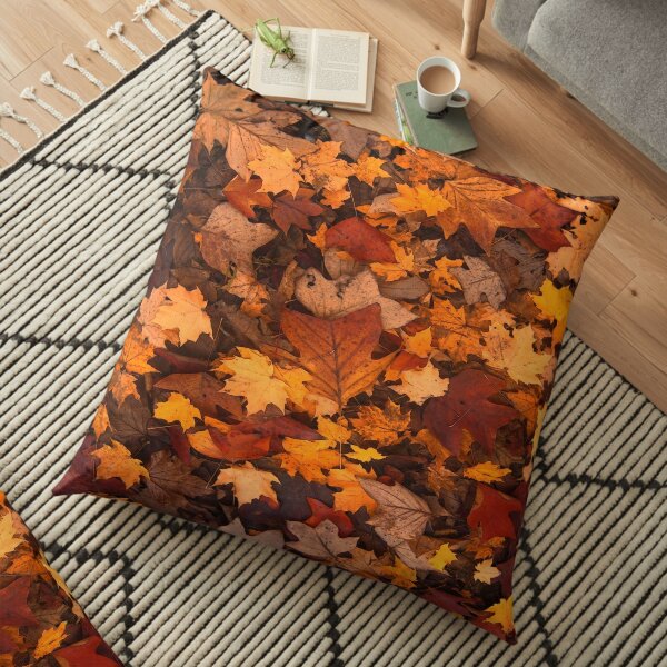 Feuillage d'automne dans la forêt d'octobre brun automne Coussin de sol