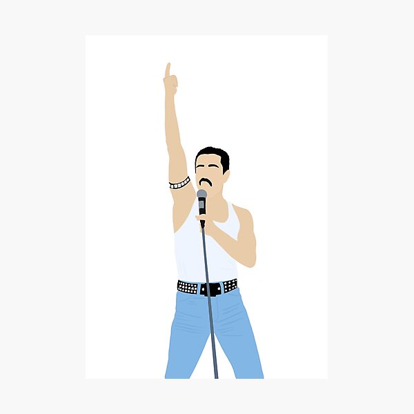 Freddie Mercury Live Aid Fotodruck
