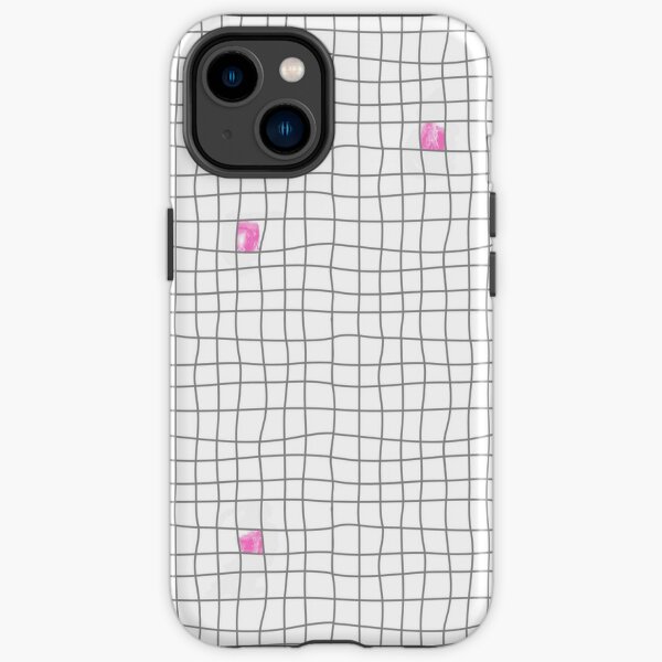 Carreaux - Grey/Pink iPhone Tough Case